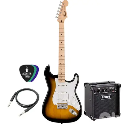 Fender Squier Sonic Stratocaster Electric Guitar Bundle (Choose Color)