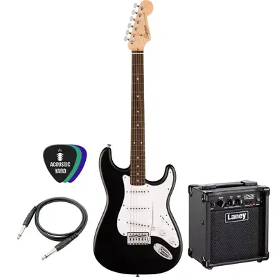 Fender Squier Debut Stratocaster Electric Guitar Bundle (Choose Color)