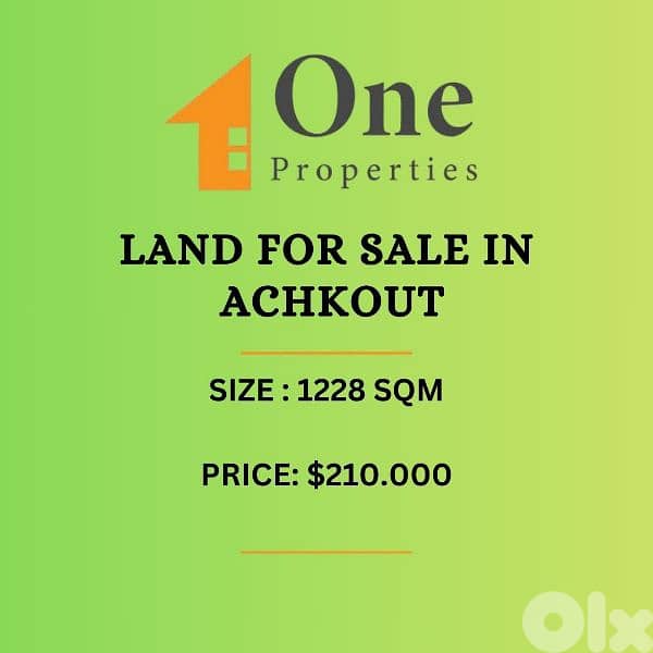 LAND FOR SALE IN ACHKOUT 0