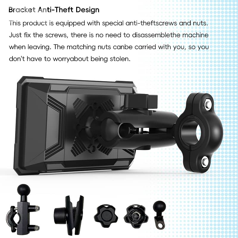 Motorcycle Screen with Carplay/Android Auto 5