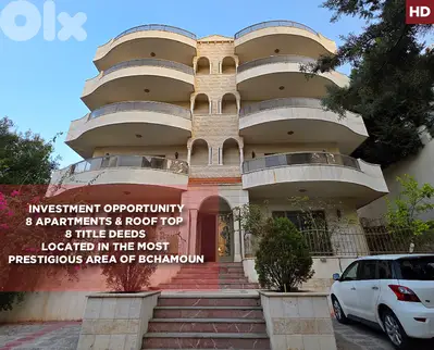 8 apartments & roof top , 8 title deeds - Bchamoun REF#HD129739