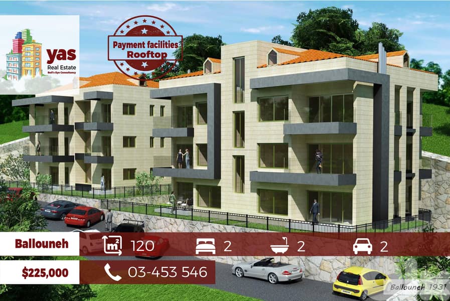 Ballouneh 120m2 | 120m2 Rooftop | Under Construction | Unique | GA 0