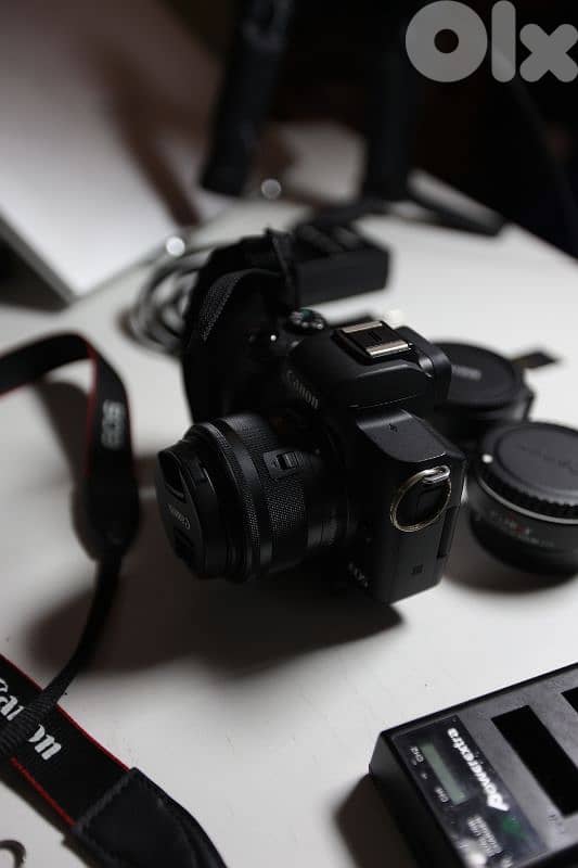 EOS M50 - EF ADAPTER - EF SPEEDBOOSTER - 4 BATTERIES - ORIGINAL BAG mo 0