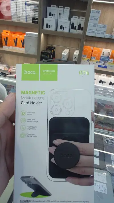 Hoco gt6 magnetic multifunctional card holder