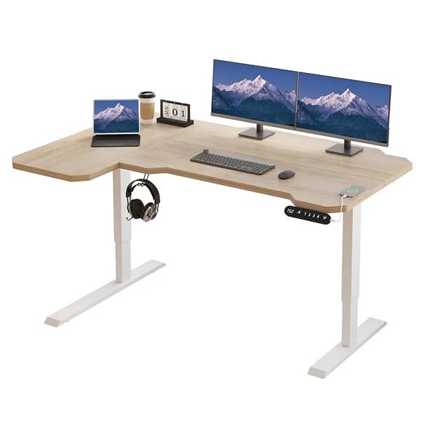 L-shape  desk adjustable 0