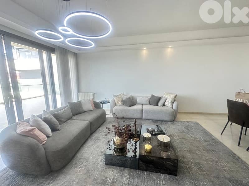 fully furnished 2 bedrooms apt for rent waterfront dbayeh 0