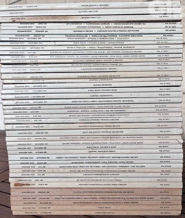 Designer’s West. interior architecture 44 issues 1990’s 3