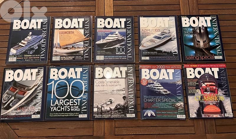 Boat International magazine 10 issues plus 4 others 0
