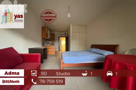 Adma 50m2 | Cozy Studio | Calm Area | Rent | Partial View | YV/EH