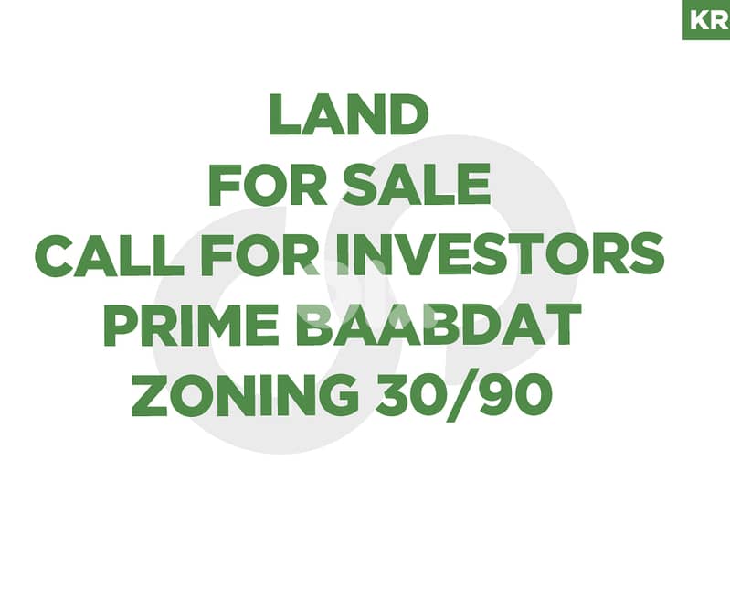 Land for Sale Prime Baabdat Location-Great Investment REF#KR129821 0