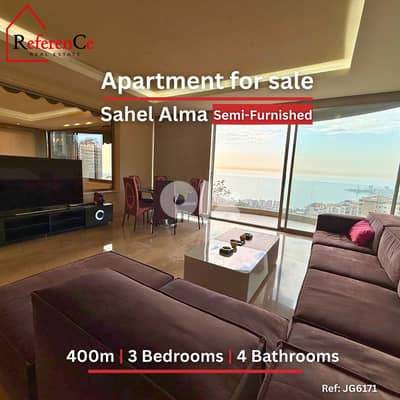 Semi-furnished apartment in Sahel Alma شقة نصف مفروشة في ساحل علما