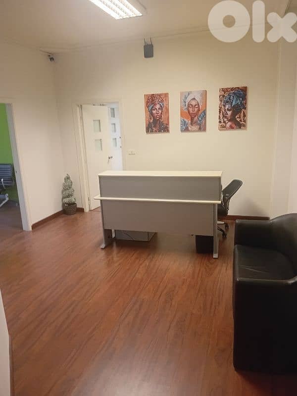 for rent office Fully furnished in a commercial building sin el fil. 0