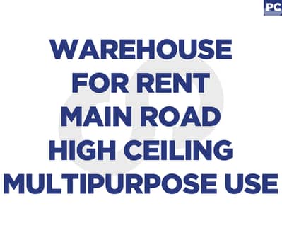 Warehouse for Rent, Main Road, Akbeh,Zgharta/عقبة   REF#PC129918