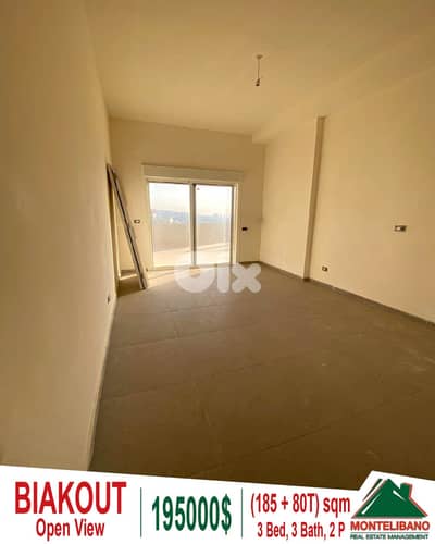185 sqm Apartment For Sale in Biakout with 80 sqm Terrace+ Open View