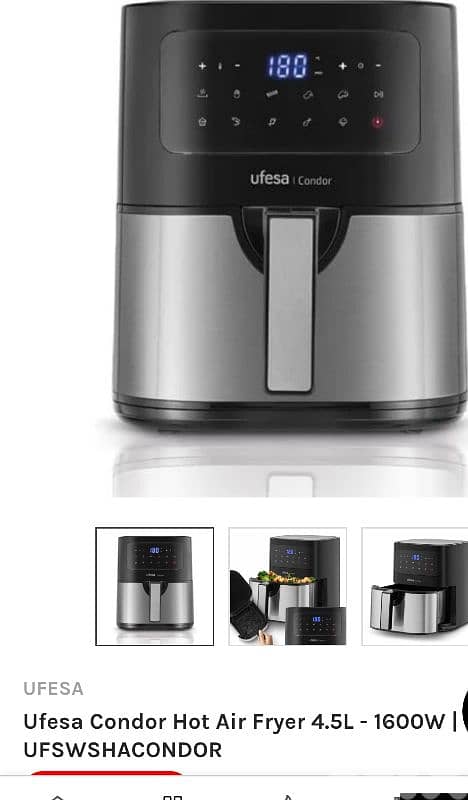 UFESA air fryer 4.5 L.  BRAND NEW 1