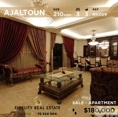 Apartment for sale in Ajaltoun RKKG9 شقة للبيع في عجلتون