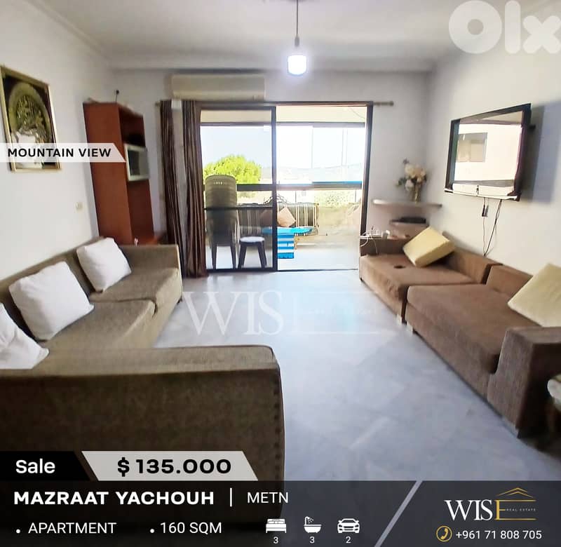 160 SQM Apartment for SALE in Mazraat yachouh! 0
