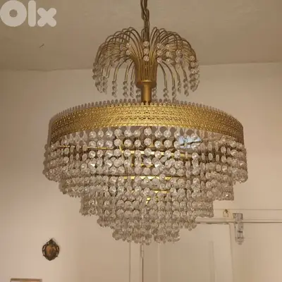 two chandeliers