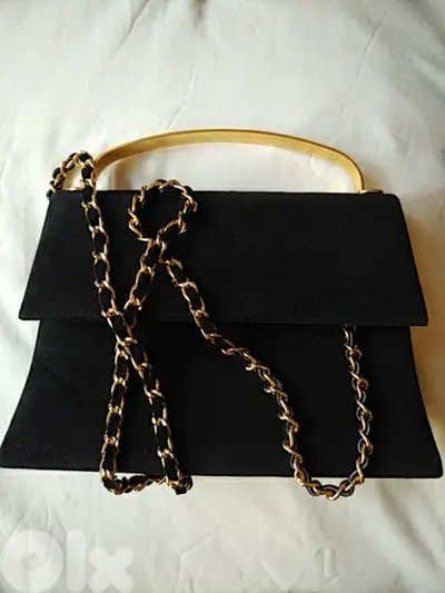 Old velvet handbag (handmade) - Not Negotiable