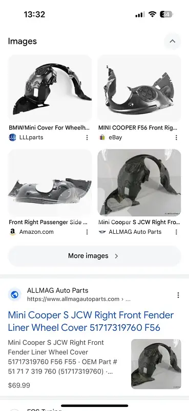 parts mini cooper original new