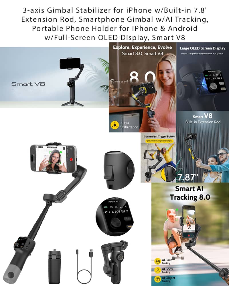 STABILISER 3-axis gimbal smart v8 7