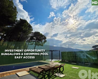 bungalows -swimming pool | Mountain View Kfarmatta - Aley REF#HD130021