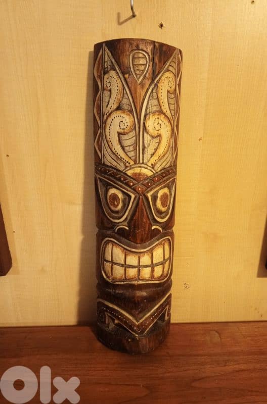 Hand carved wooden face mask 0