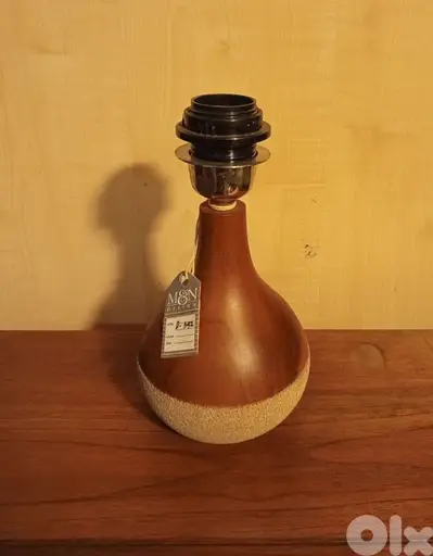 Nordic table lamp teak wood