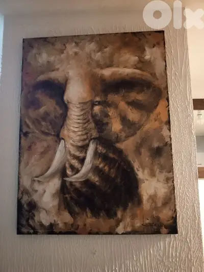 Acrylic elephant painting Acrylic elephant painting
