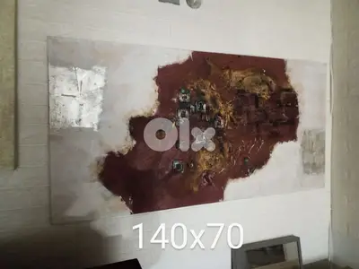 Abstract acrylic painting