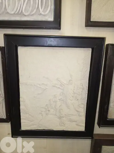 Splitting of the sea carved stone canvas