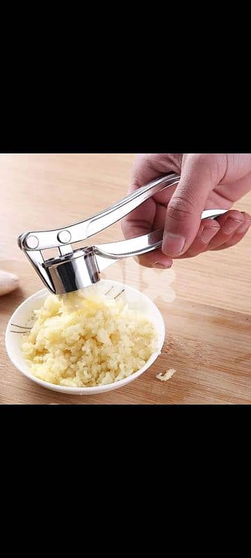 stainless steel garlic press 0