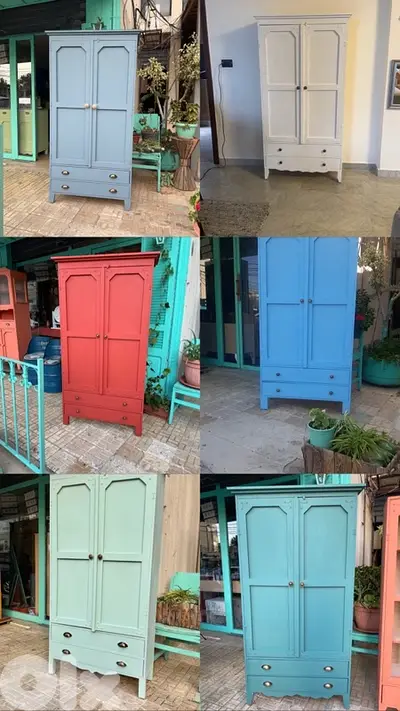 wardrobe with shelves