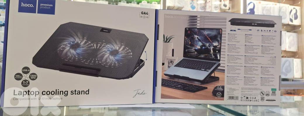 HOCO LAPTOP COOLING STAND COMPATIBLE WITH 12-17 INCH LAPTOPS GA4 10$ 0