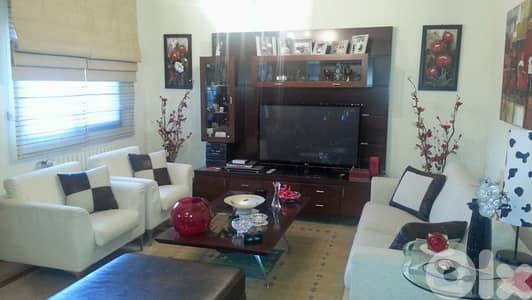 200 SQM Furnished Apartment in Qornet El Hamra + Sea & Mountain View