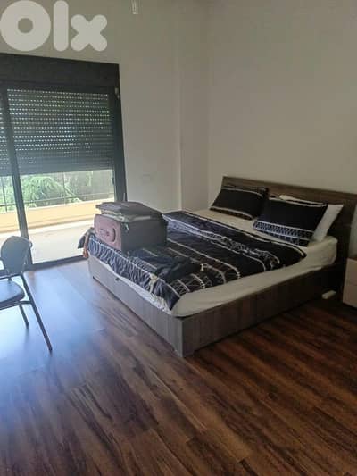 L19909 - Spacious Furnished Apartment With Garden For Rent in Aley