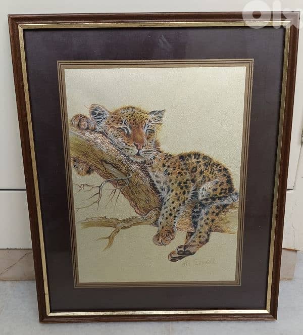 Leopard cub framed 0