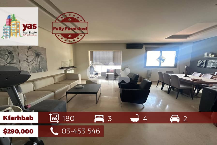 Kfarhbab 180m2 | Fully Furnished | Mint Condition | Sea View | SD | 0