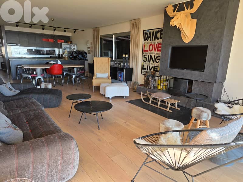 FULLY FURNISHED CHALET FOR SALE IN FAQRA WITH TERRACE , (KFA-115) 2