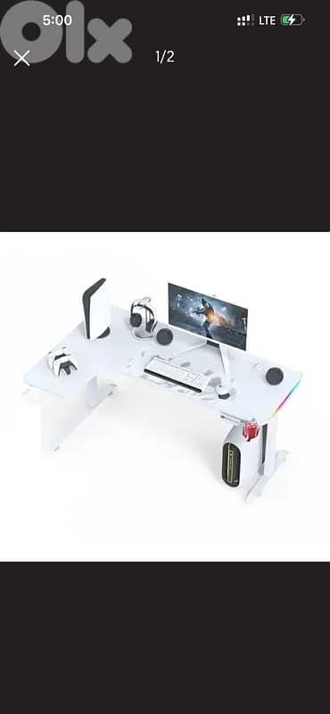Electric Adjustable L-Shape Corner Desk 160cm 0