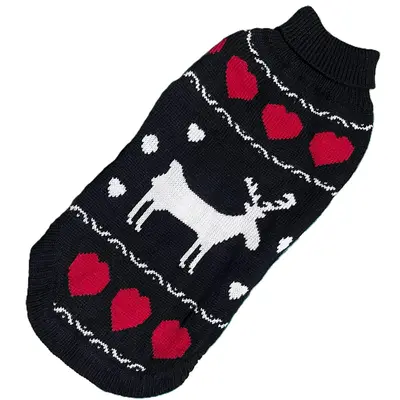 Winter Clothes for Small Dogs - Black Sweater