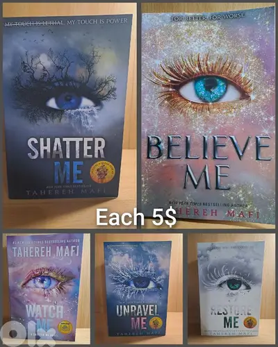 Shatter me series  books