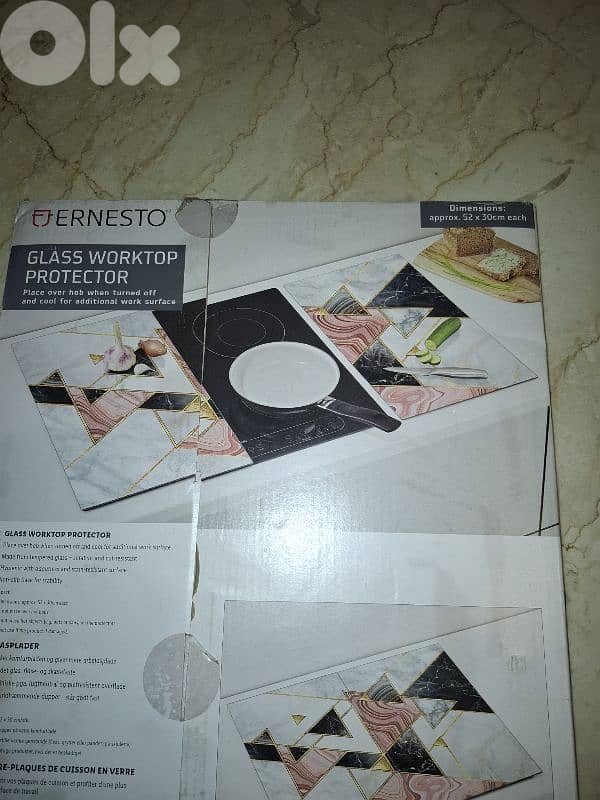 glass worktop protector . 52x30 cm 0