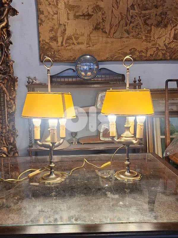 pair of bronze french lamps 0
