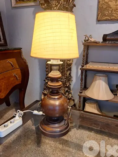 large wooden lamp