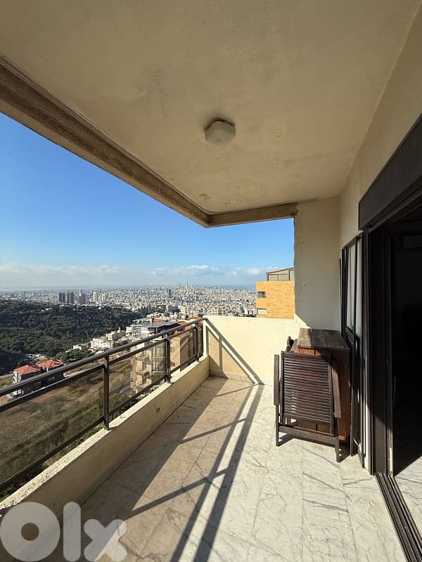 Furnished apartment for rent in Fanar with open mountain and sea view. 0