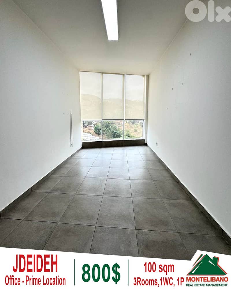 Prime Location Brand New 100 sqm Office For Rent in Jdeideh+City View 0
