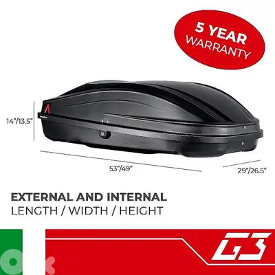 G3 roof box with rack G3 roof box with rack