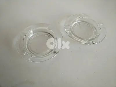 Two round glass ashtrays - Not Negotiable