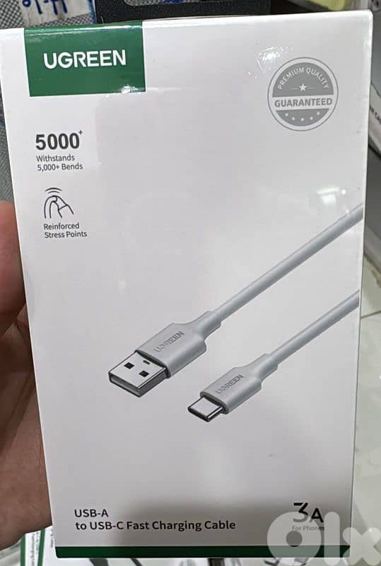 Ugreen usb-a to usb-c 2m white 0